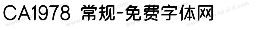 CA1978 常规字体转换